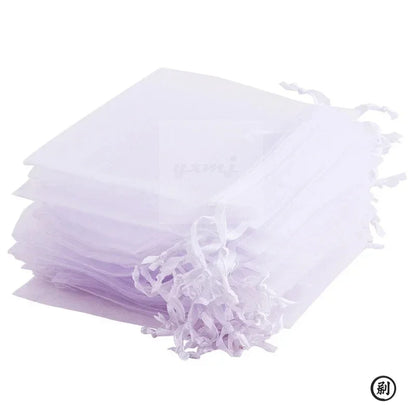 50PCS White Organza Bag Decorations 7 * 9cm or 9*12CM