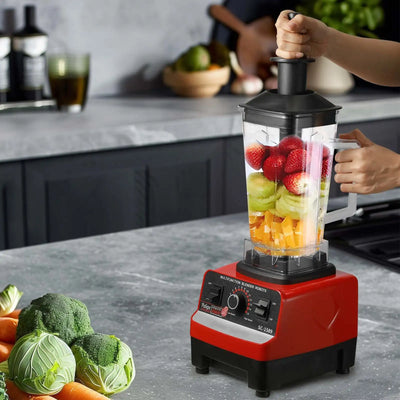 Batidora comercial de servicio pesado de 400 W, procesador de alimentos, mezcladora estacionaria, batidora de jugos de alta potencia para batidos de hielo, sin BPA para cocina