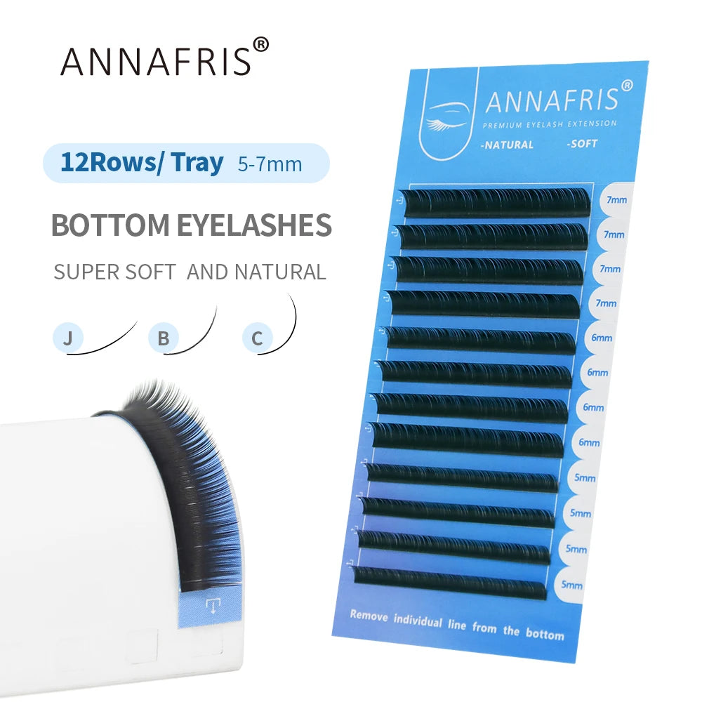 ANNAFRIS 4D 5D W Shape Eyelash Extension Handmade 12line/Tray Premade Volume Fans Clover W Lashes