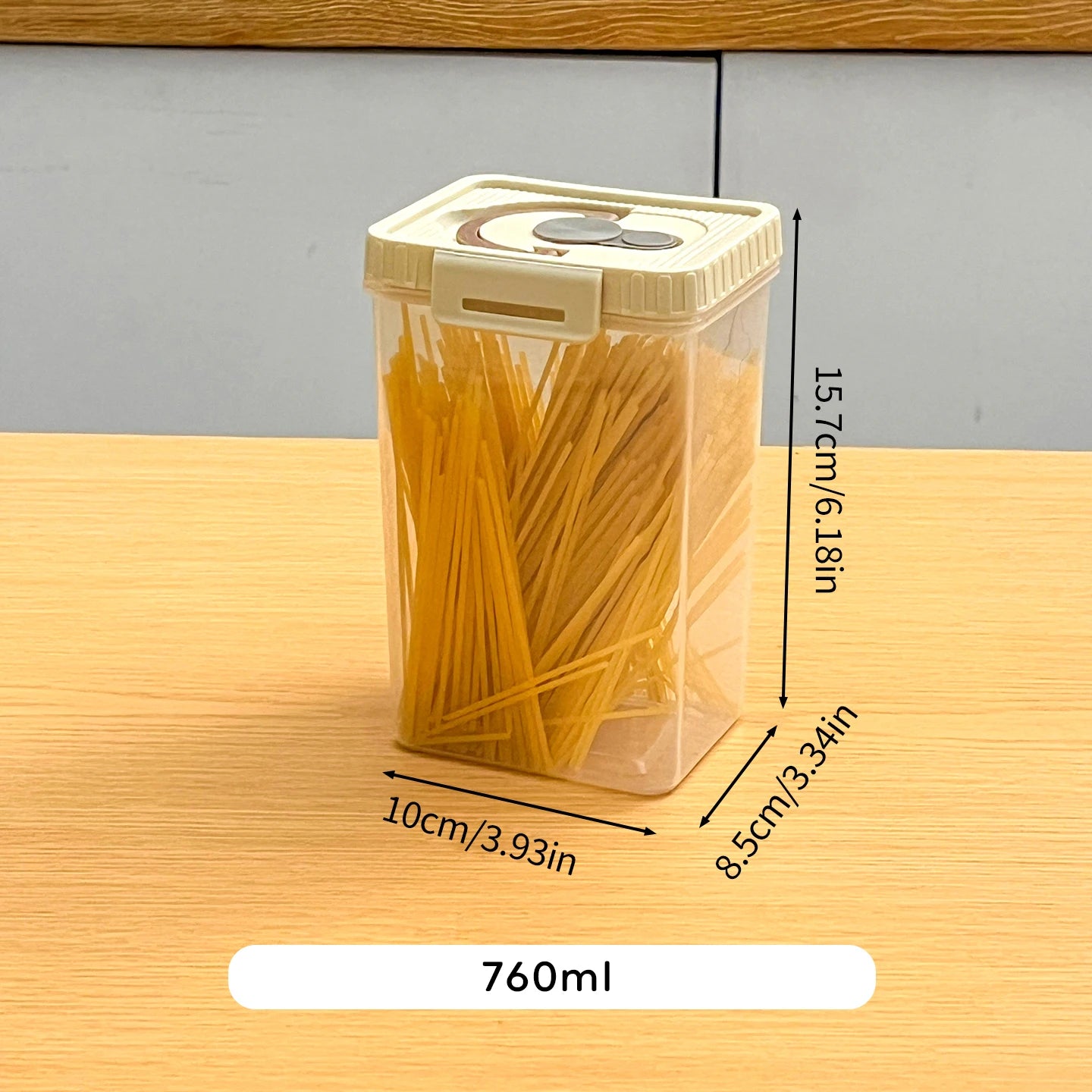 Noodles Sealed Storage Box With Handle Moisture-Proof Airtight Pasta Food Storage Container Kitchen Plastic Fresh-keeping Box