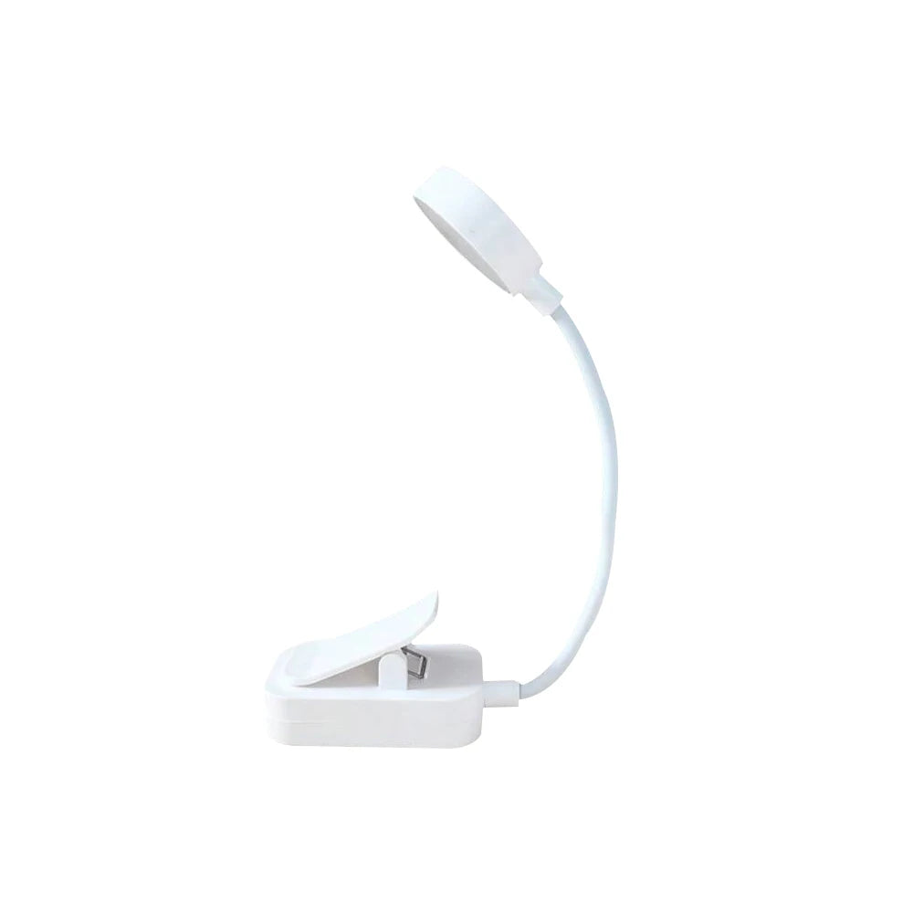 Runtow Luz LED de lectura con clip, portátil, a pilas, 3 colores, protección ocular, regulable sin escalonamientos, mini lámpara de escritorio