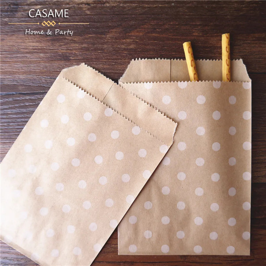 50 Pcs 10x15cm pouch Mixed Style and Color Paper Bags Kraft Craft DIY Decoration Packaging Cute Guest Gift Bag Wedding Birthday
