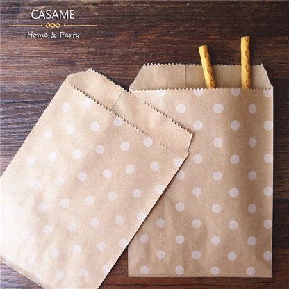 50 Pcs 10x15cm pouch Mixed Style and Color Paper Bags Kraft Craft DIY Decoration Packaging Cute Guest Gift Bag Wedding Birthday