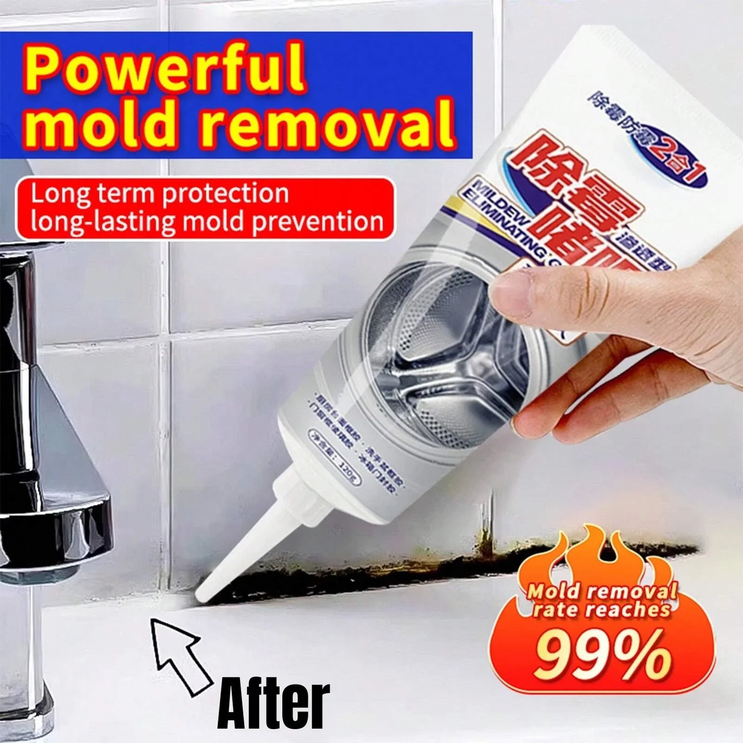 1/3/5/10Pcs Mold Remover Gel Anti-Mold Cleaning Gel For Kitchen Bathroom Washing Machine Refrigerator Rubber Ring Removing Mold