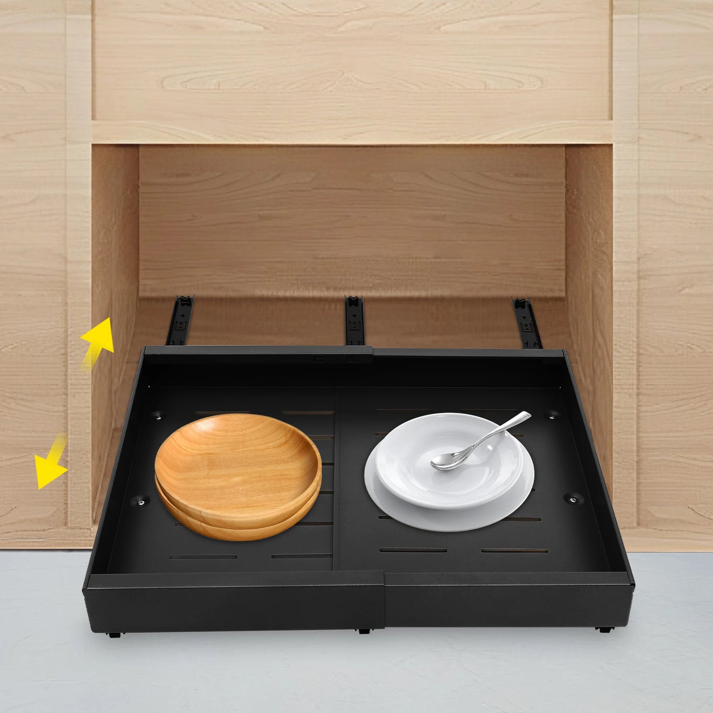 1/2Pcs Telescopic Drawer, Retractable Single Layer Sundries Storage Holder, Pull Out Storage Rack