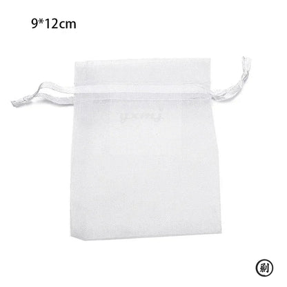 50PCS White Organza Bag Decorations 7 * 9cm or 9*12CM