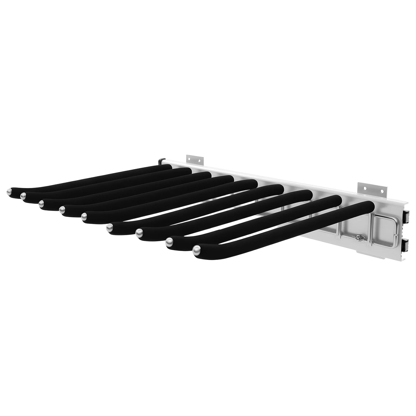 9 Arms Pull Out Trousers Rack Wardrobe Pants Organizer Retractable Closet Pants Hanger Right Left Side Mount