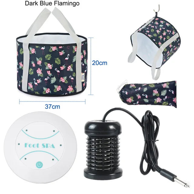 Detox Ionic FootBath Massage Machine Electric Foot Spa Bath Cleanse Massager Vibrating Care Arrays Aqua Health Therapy