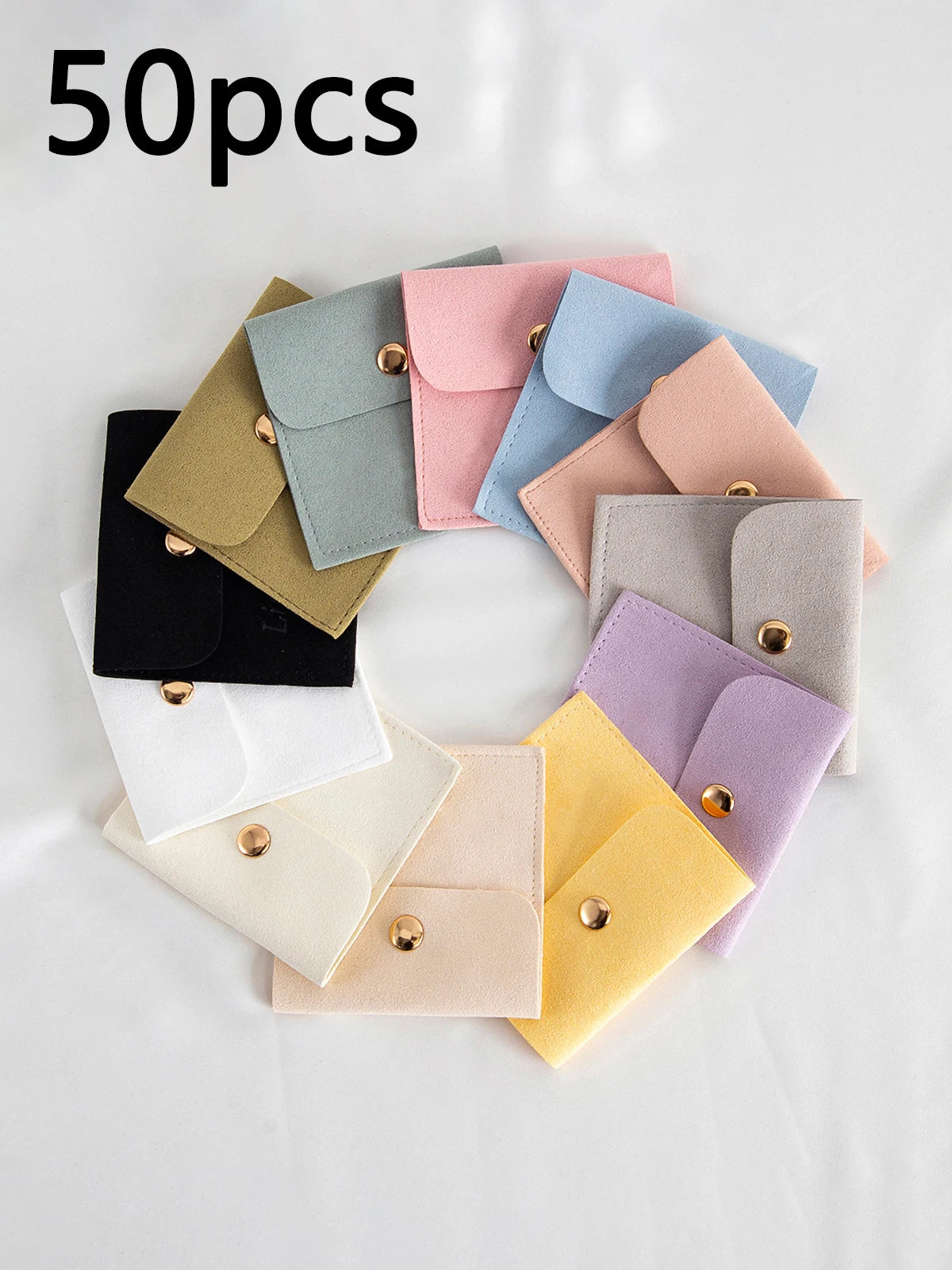 50/10/1pcs Microfiber Velvet Bag Jewelry Presents Bags for Earrings Necklace Christmas Wedding Gift Package Candy Favor Bag