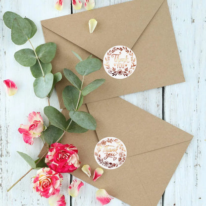 50-500pcs Luxury Bronzing Labels Thank You for Your Order Stickers Baking Seal Labels for Shop Business Package Gift Sticker