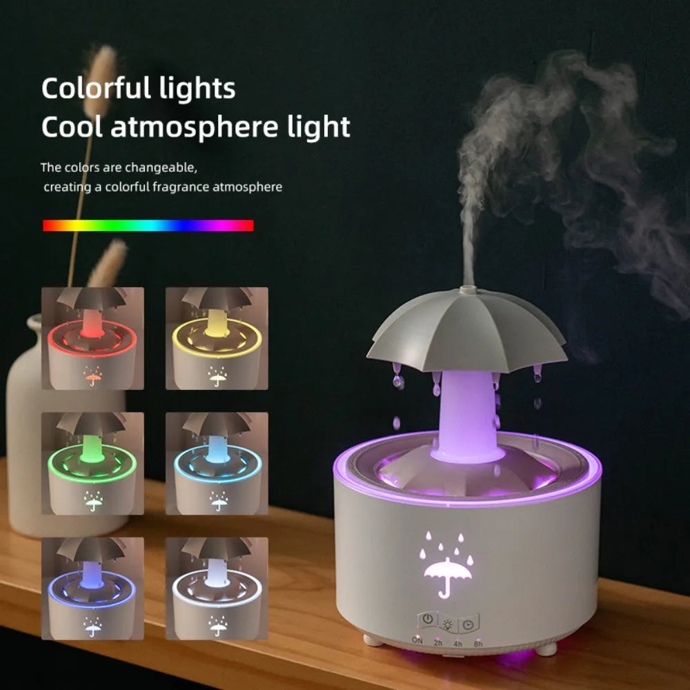 Water Drop Shape Rotating Umbrella Aroma Diffuser