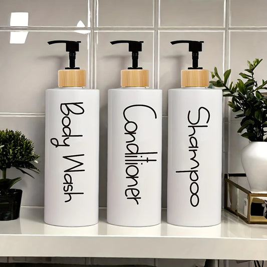 3PCS Bathroom Soap Dispenser Reusable Hand Pump
