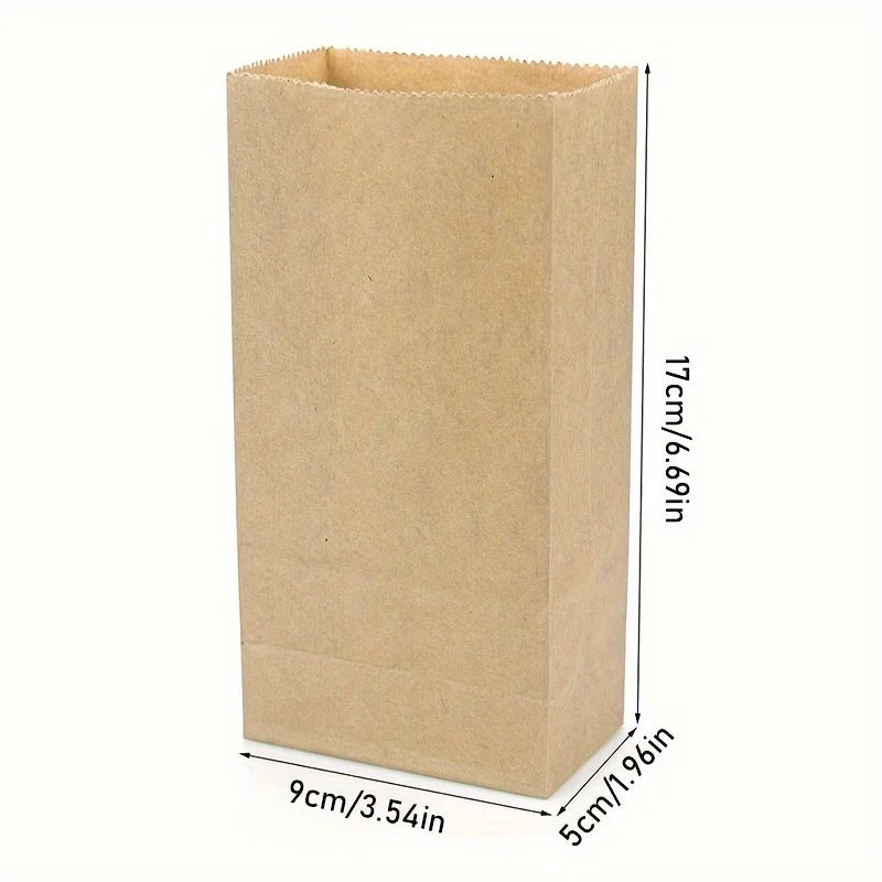 100pcs Mini Kraft Paper Gift Bags  Weddings, Birthdays & Gift Packaging, Event Goodie Bags | Simple Design | Kraft Paper Bag