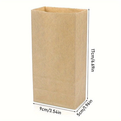 100pcs Mini Kraft Paper Gift Bags  Weddings, Birthdays & Gift Packaging, Event Goodie Bags | Simple Design | Kraft Paper Bag