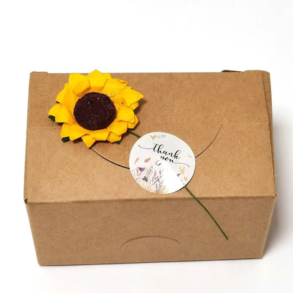 500pcs Thank You Stickers 1" Flower Design,Highly Recommended for Birthdays, Weddings, Giveaways, Bridal Showers  (1 Roll)