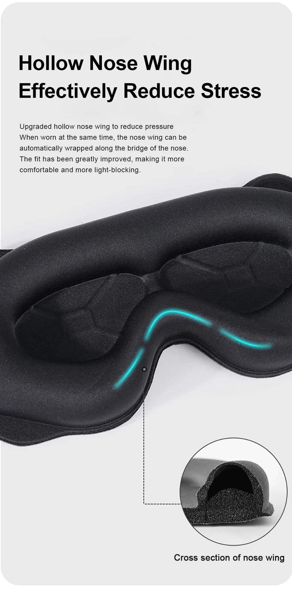 3D Sleeping Mask Block Out Light Soft Padded Sleep Mask For Eyes Slaapmasker Eye Shade Blindfold Sleeping Aid Face Mask Eyepatch