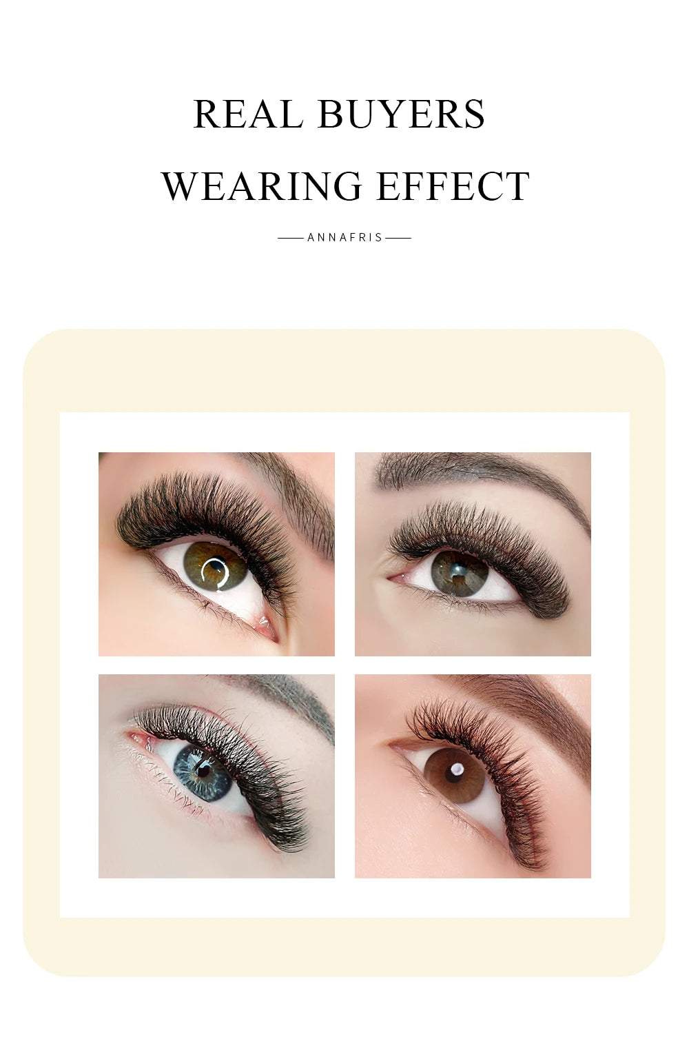ANNAFRIS 4D 5D W Shape Eyelash Extension Handmade 12line/Tray Premade Volume Fans Clover W Lashes