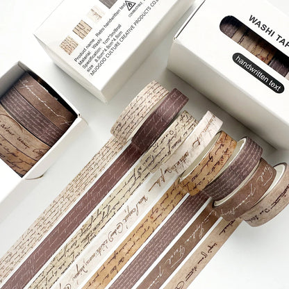 8 rolls/box retro-themed washi tape, various flowers, plaid patterns, handmade DIY scrapbook decoration materials