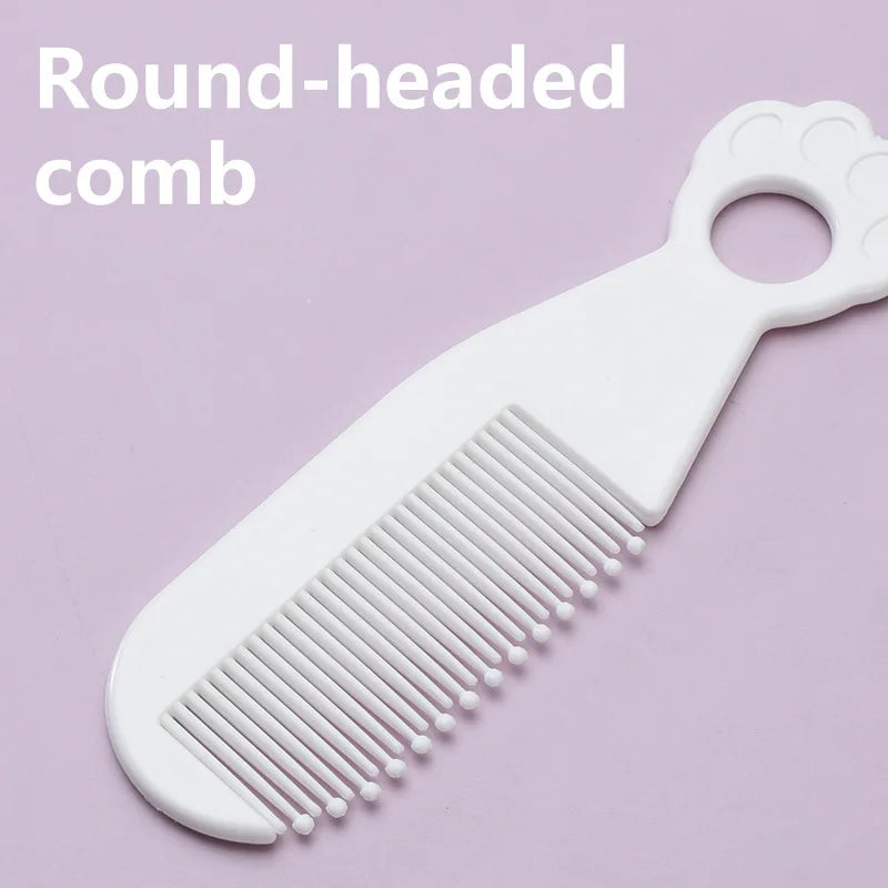 9pcs/pack Baby Grooming Kit with Travel Case,Safety Care Set with- Feeding Dropper,Nose Cleaner, Nail Clippers, Comb,Brushes,etc