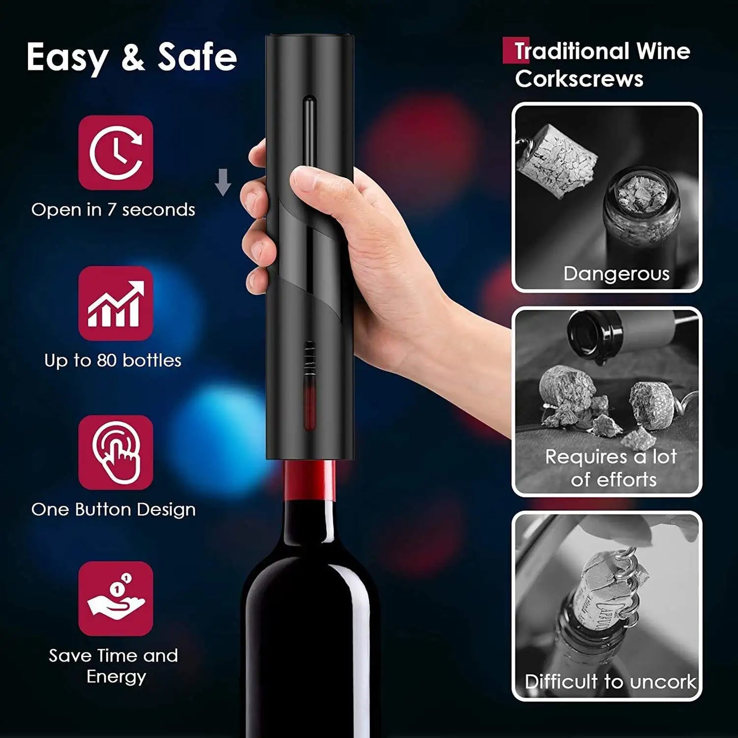 Electric Red Wine Openers Automatic Corkscrew