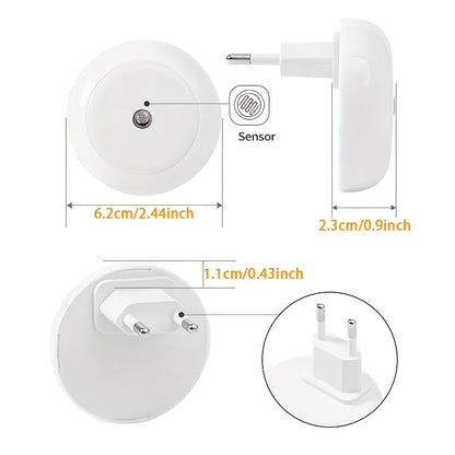 1 luz nocturna LED enchufable al anochecer