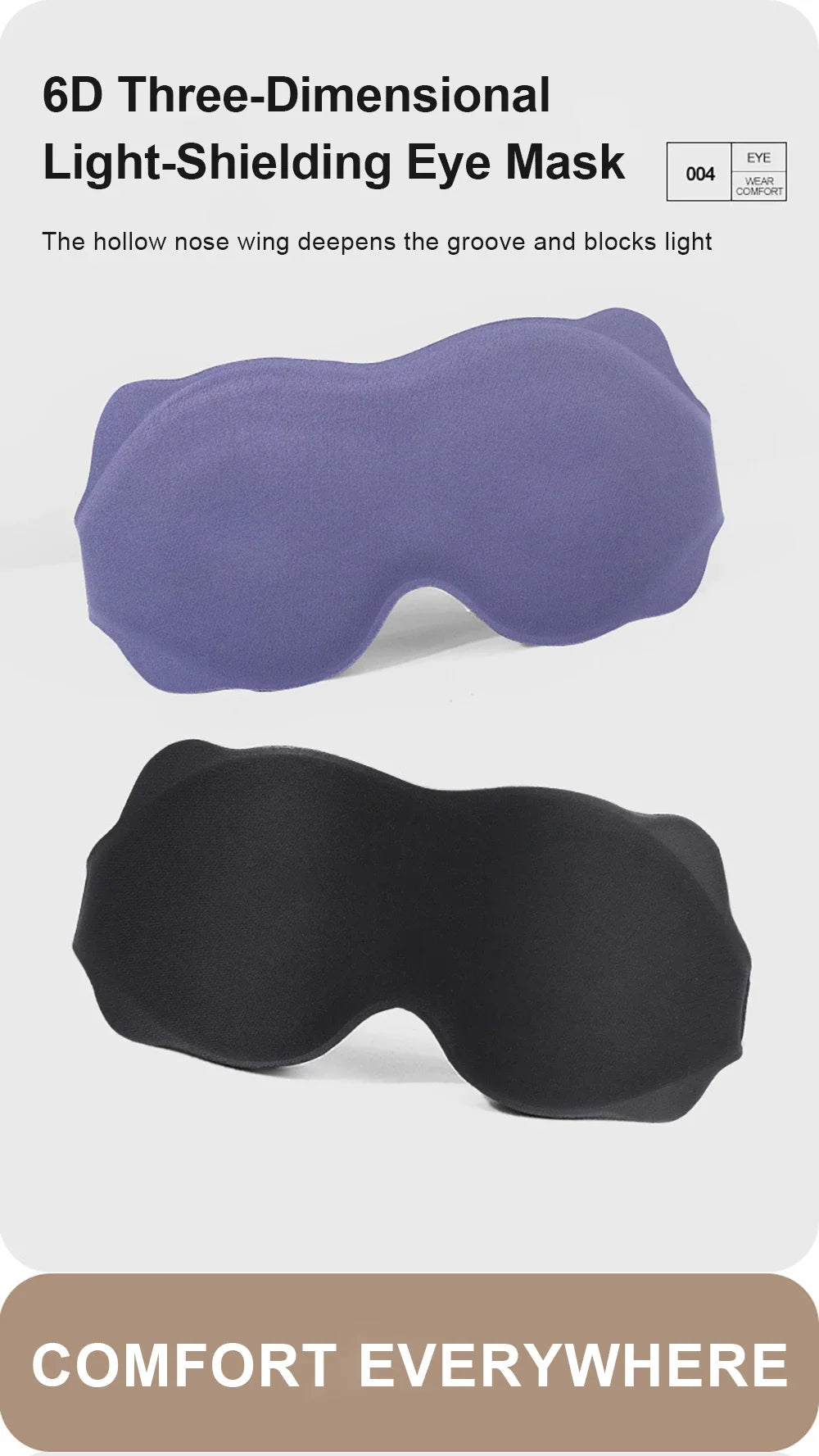 3D Sleeping Mask Block Out Light Soft Padded Sleep Mask For Eyes Slaapmasker Eye Shade Blindfold Sleeping Aid Face Mask Eyepatch