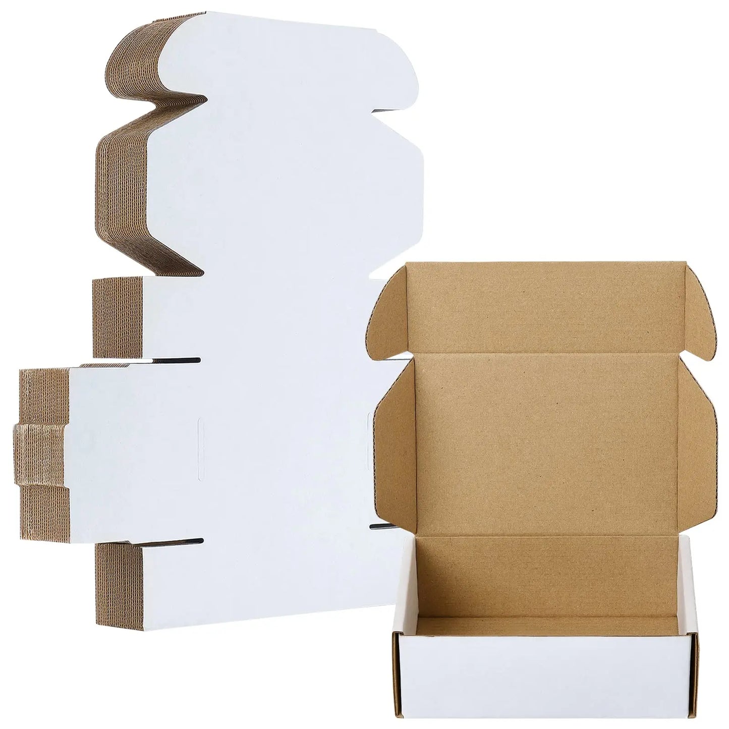 Corrugated Cartons, White/Brown Multi-sheet Cardboard Transport Boxes, Handicraft Packaging And andling