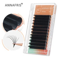 ANNAFRIS 4D 5D W Shape Eyelash Extension Handmade 12line/Tray Premade Volume Fans Clover W Lashes