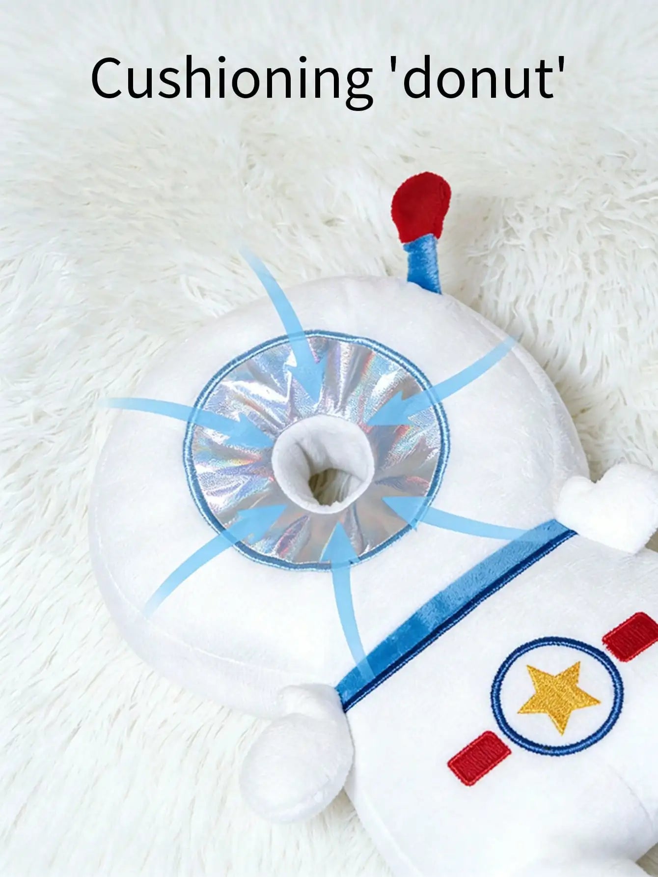 1Pc Baby Head Protection Pillow - Protective Backpack Anti-Fall Head Pillow Adjustable Baby Head Protection Pad Comfortable Cute Cartoon Design Suitable for Baby Walking and Crawling