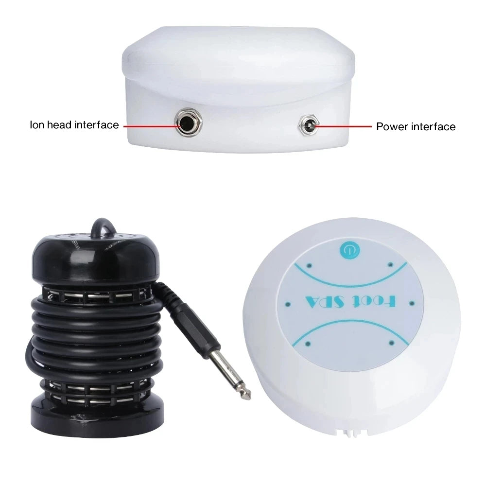 Detox Ionic FootBath Massage Machine Electric Foot Spa Bath Cleanse Massager Vibrating Care Arrays Aqua Health Therapy