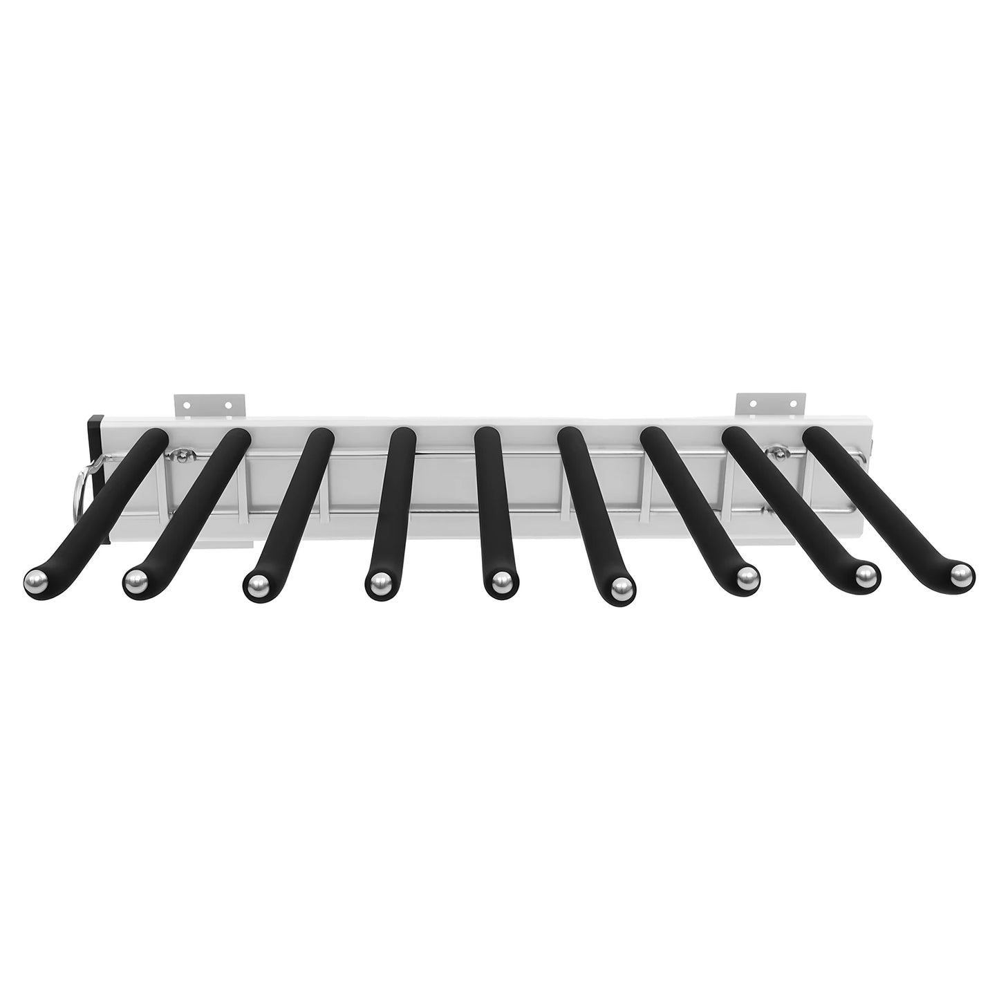 9 Arms Pull Out Trousers Rack Wardrobe Pants Organizer Retractable Closet Pants Hanger Right Left Side Mount