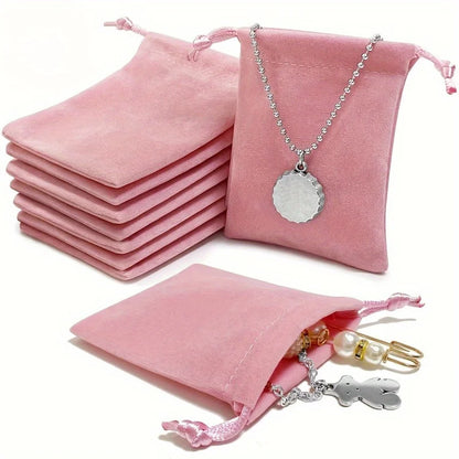 10pcs Velvet Jewelry Gift Bags with Drawstrings -Soft Storage Pouches for Wedding Favors,Birthday Presents,Anniversary Keepsakes