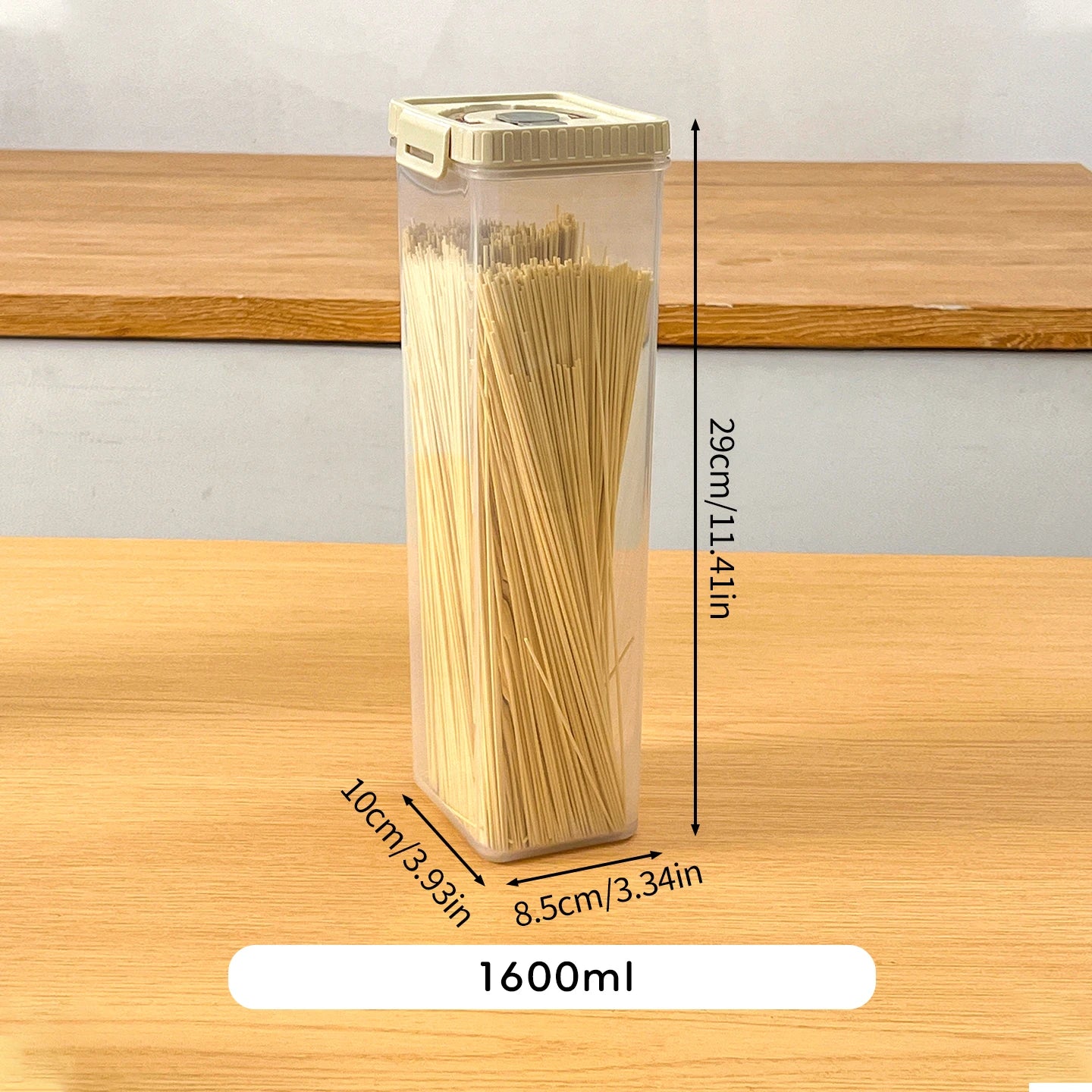 Noodles Sealed Storage Box With Handle Moisture-Proof Airtight Pasta Food Storage Container Kitchen Plastic Fresh-keeping Box