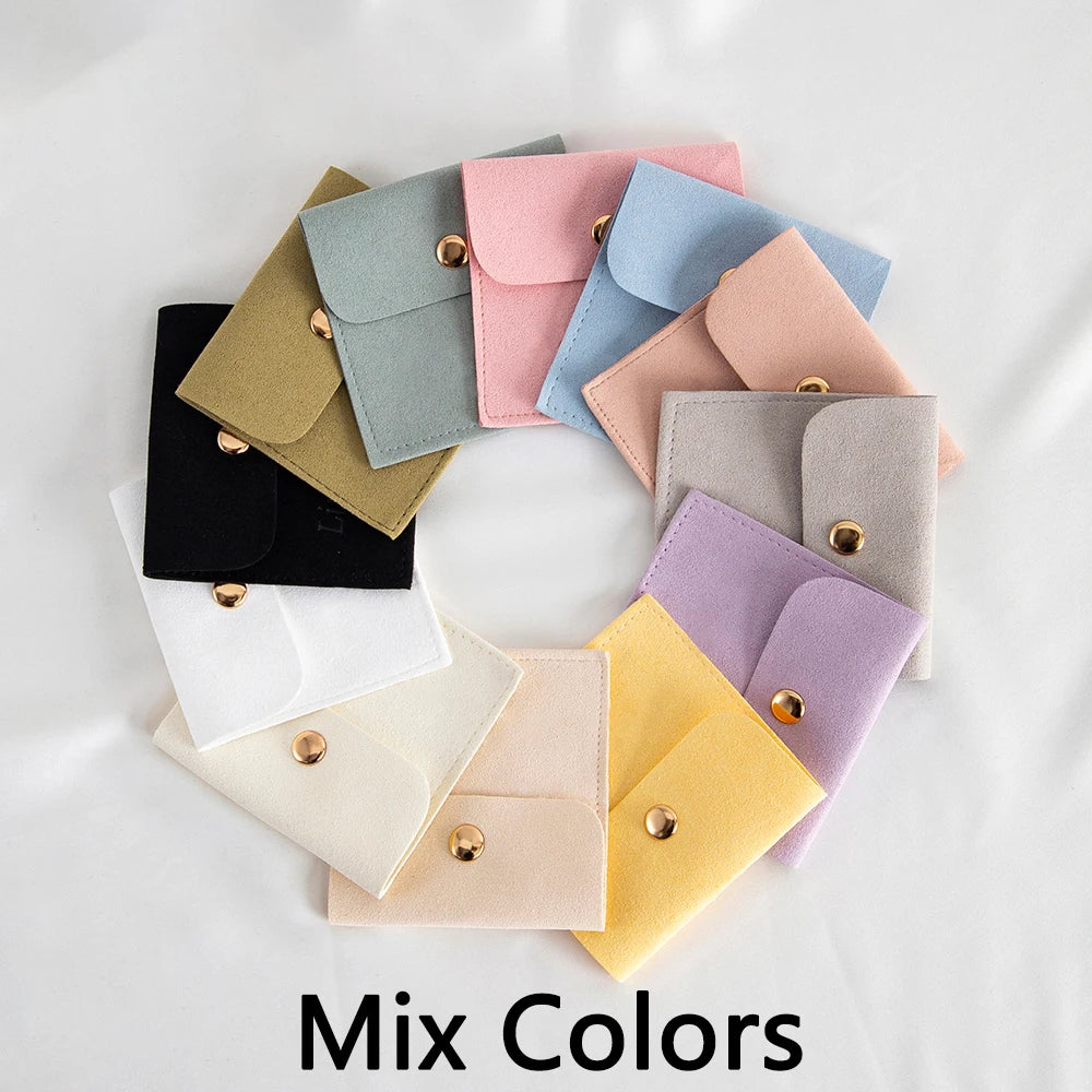 50/10/1pcs Microfiber Velvet Bag Jewelry Presents Bags for Earrings Necklace Christmas Wedding Gift Package Candy Favor Bag