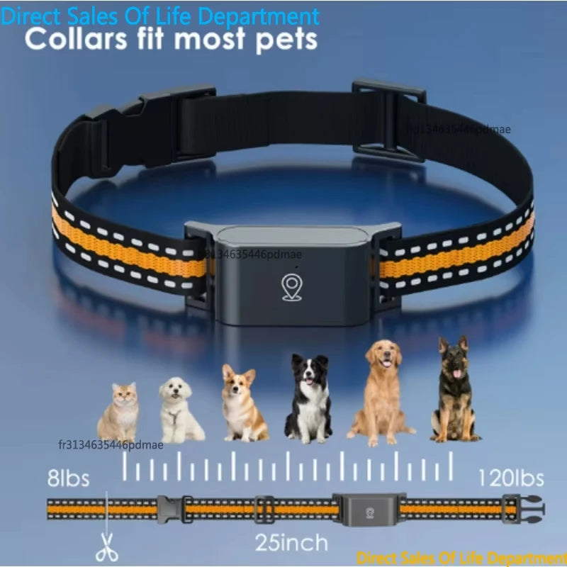 Localizador GPS 4G IP67 resistente al agua para perros y gatos, mini rastreador de mascotas en tiempo real antipérdida, collar inteligente con control por aplicación