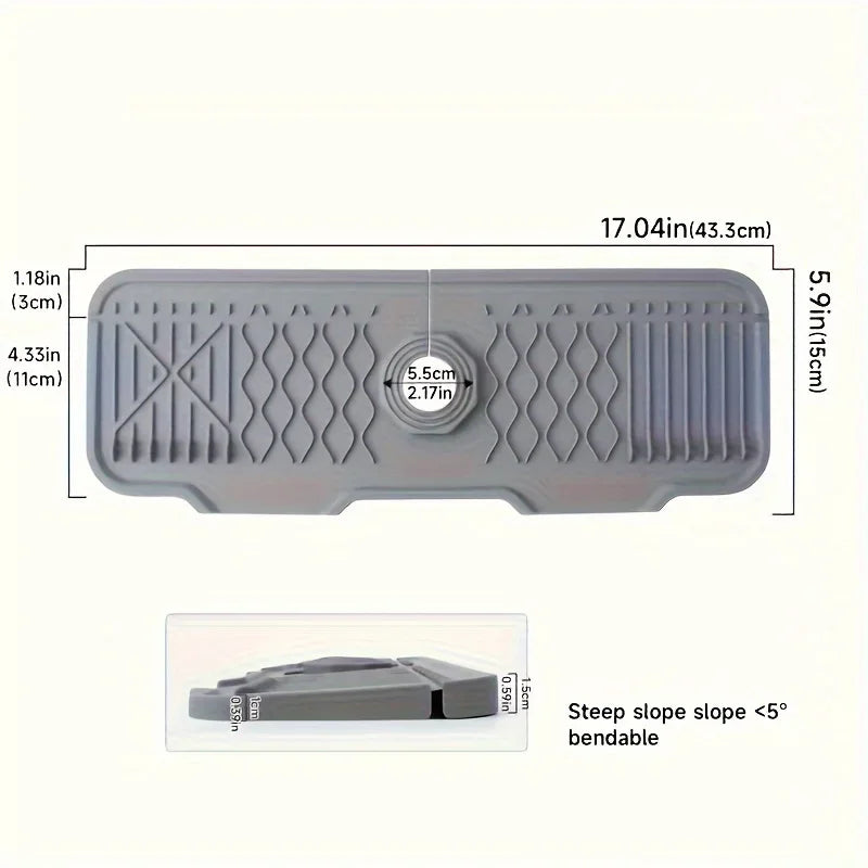 3 Colors to Choose From,Faucet Splash Proof Pad,Drain Pad,Drying Pad,Kitchen Bathroom Sink and Countertop