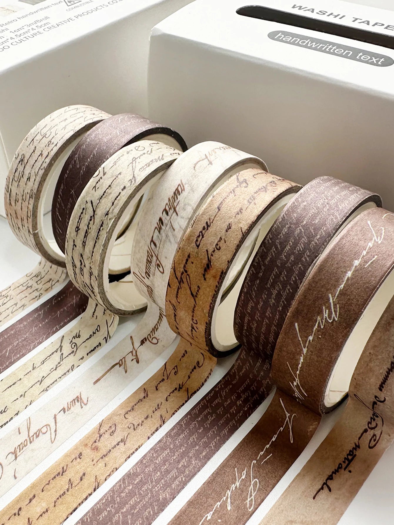 8 rolls/box retro-themed washi tape, various flowers, plaid patterns, handmade DIY scrapbook decoration materials