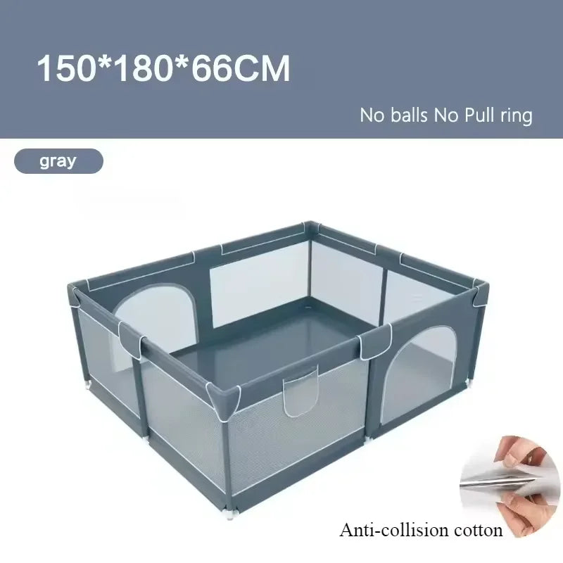 IMBABY Parque de juegos para bebés, parque infantil interior para bebés, parque infantil grande para niños, valla protectora de seguridad, parque de juegos impermeable
