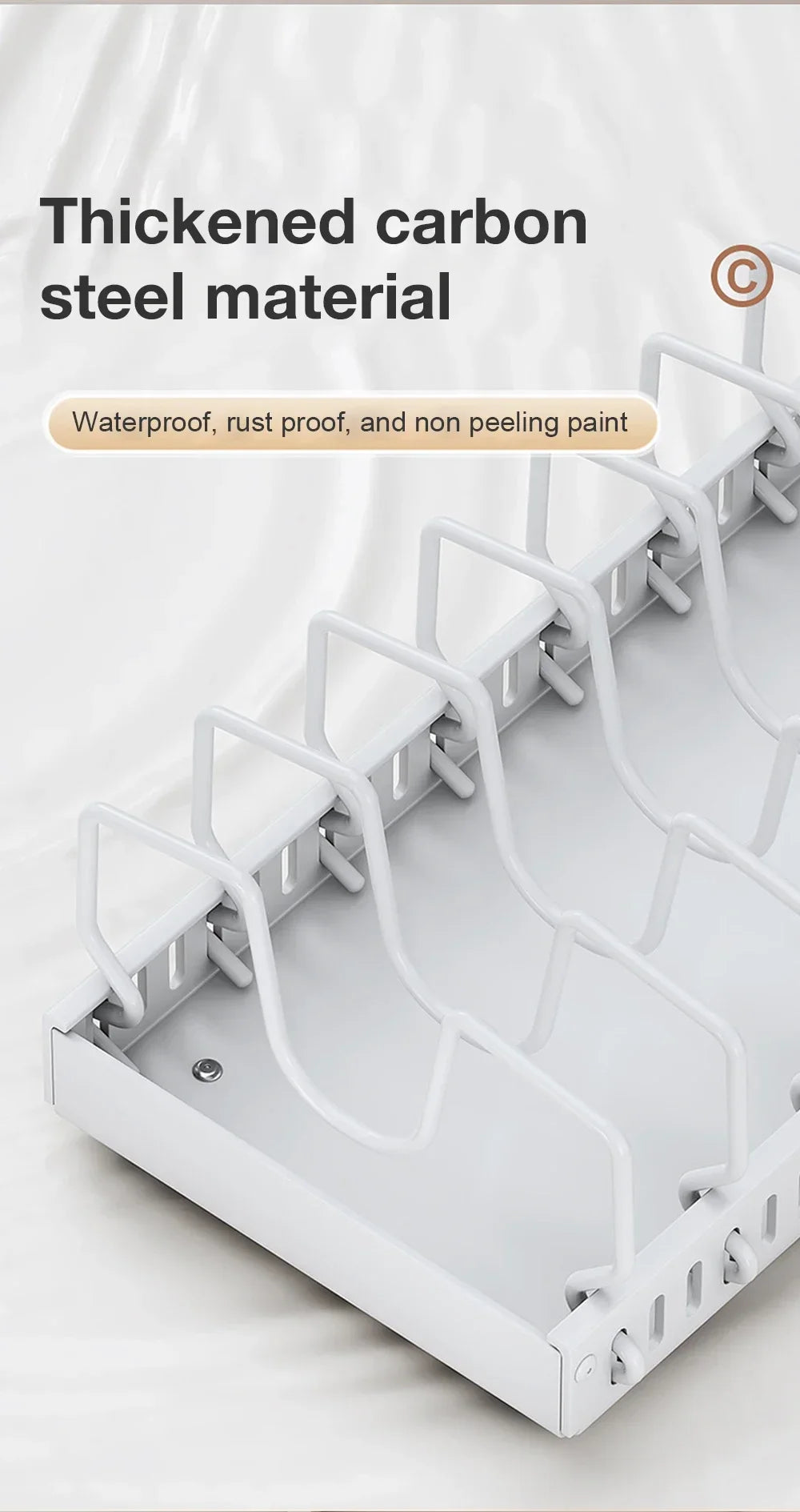 1Pc Kitchen Multifunctional Organizer Pull Out for Pots/Pans Sliding Lid Holder Spice Rack & Dish Drying Racks Drawer Organizer