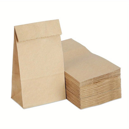 100pcs Mini Kraft Paper Gift Bags  Weddings, Birthdays & Gift Packaging, Event Goodie Bags | Simple Design | Kraft Paper Bag