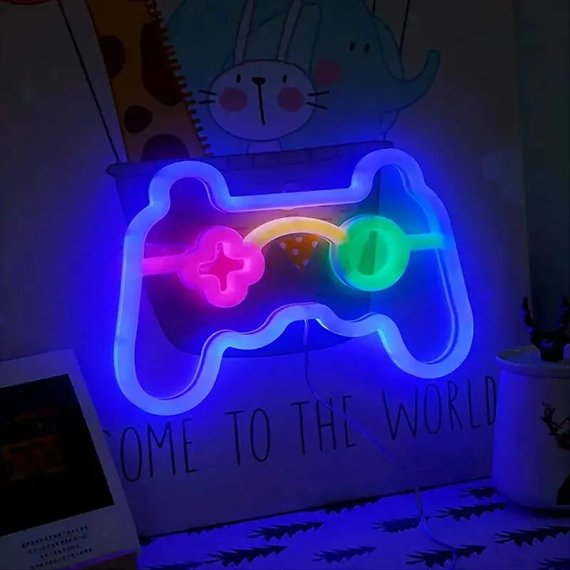 Gamer Neon Sign Lights,Gamer Controller Neon Lamp for E-sport Room