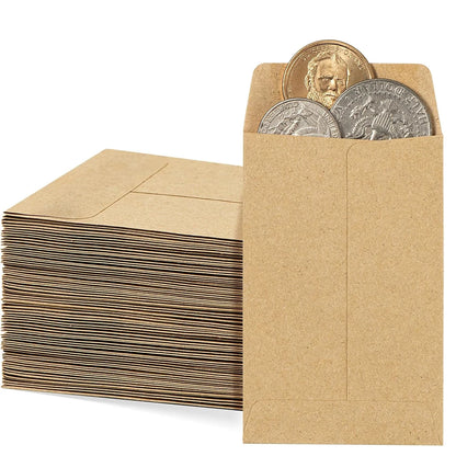 100/200pcs Seed Envelopes Bulk 6x10cm Seed Packets Envelopes Gift Small Paper Coin Envelopes Resealable Seed Organizer Storage