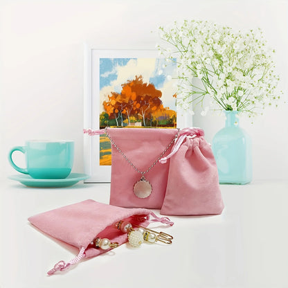 10pcs Velvet Jewelry Gift Bags with Drawstrings -Soft Storage Pouches for Wedding Favors,Birthday Presents,Anniversary Keepsakes