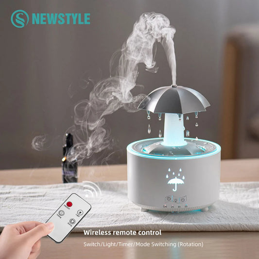 Water Drop Shape Rotating Umbrella Aroma Diffuser