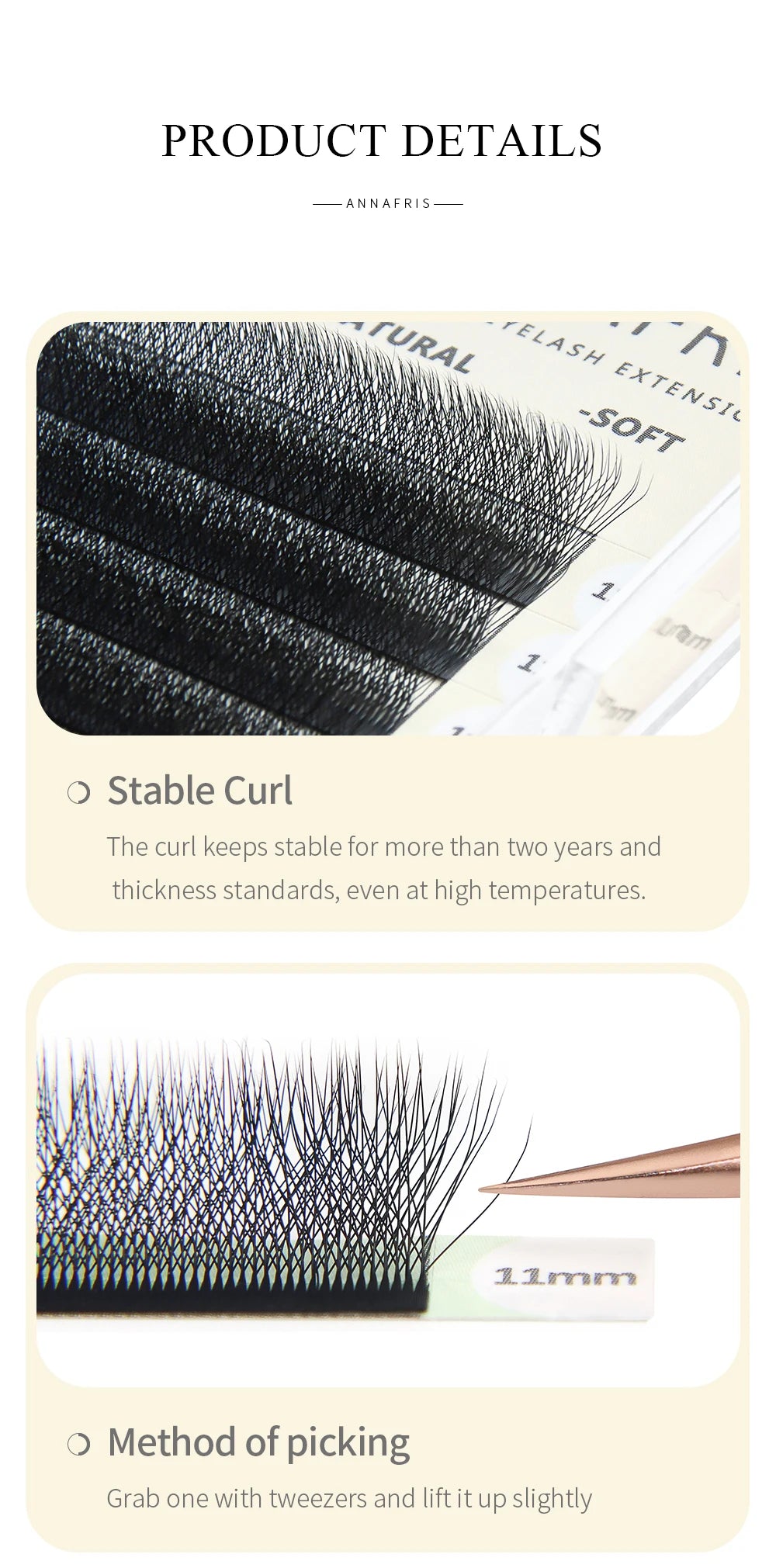 ANNAFRIS 4D 5D W Shape Eyelash Extension Handmade 12line/Tray Premade Volume Fans Clover W Lashes