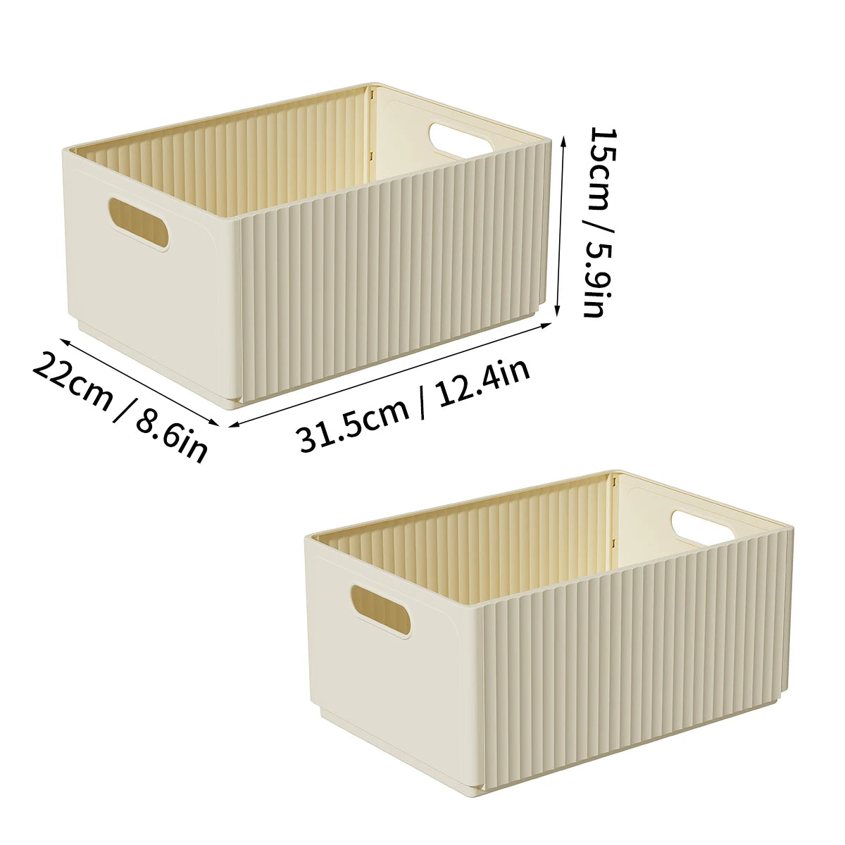 WORTHBUY Plastic Folding Fridge Storage Box Pull-Out Fruit Vegetable Organizer Box Large Capacity Kitchen Storage Organization
