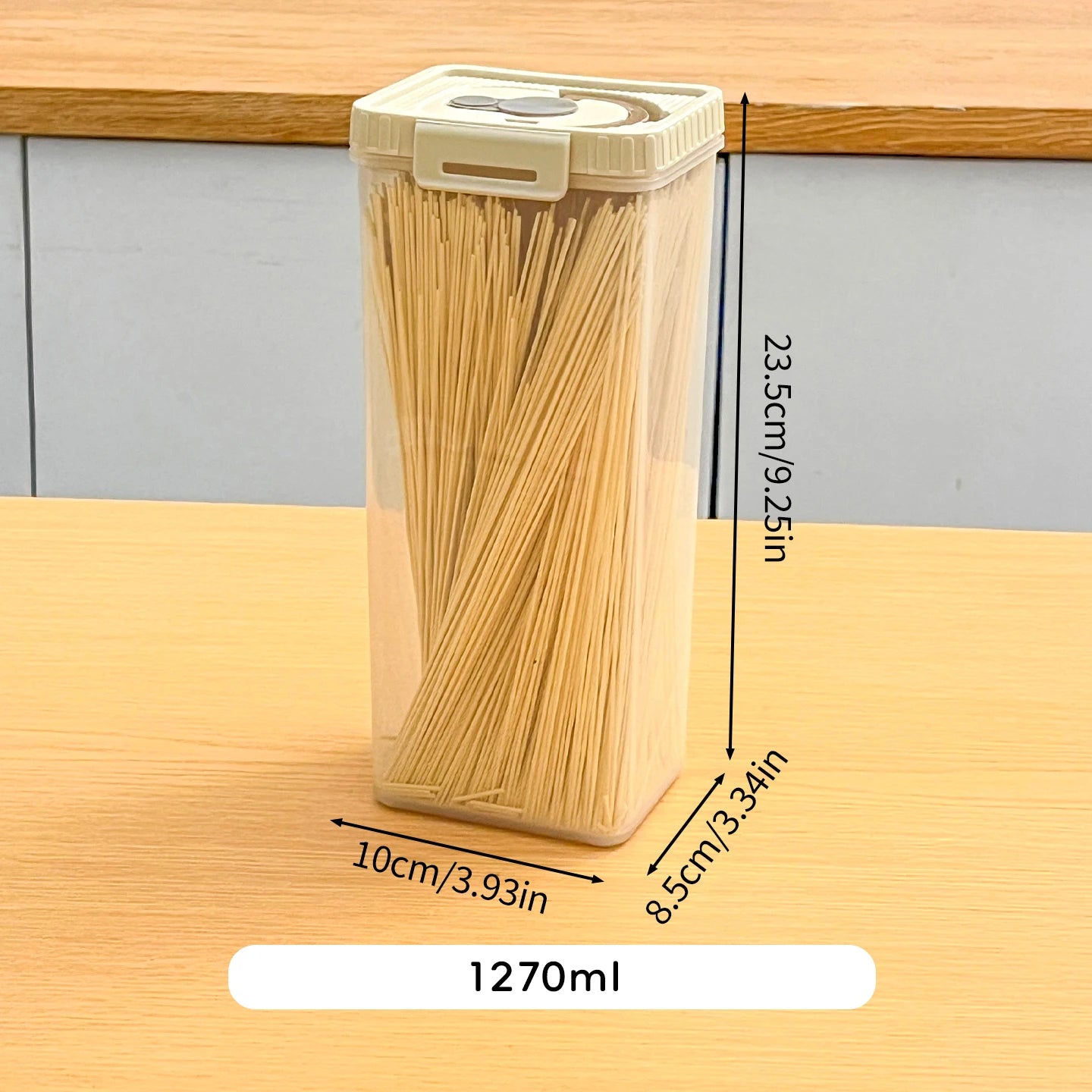 Noodles Sealed Storage Box With Handle Moisture-Proof Airtight Pasta Food Storage Container Kitchen Plastic Fresh-keeping Box