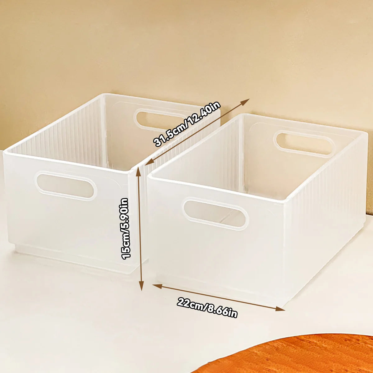 WORTHBUY Plastic Folding Fridge Storage Box Pull-Out Fruit Vegetable Organizer Box Large Capacity Kitchen Storage Organization