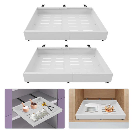 1/2Pcs Telescopic Drawer, Retractable Single Layer Sundries Storage Holder, Pull Out Storage Rack