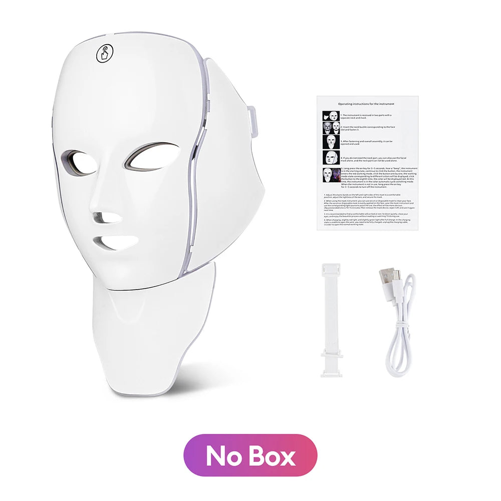 7 Colors Light Face Neck Beauty Mask Anti-Wrinkle Skin Brightening Neck Beauty Mask Skin Tightening Wrinkle Remover Skin Care
